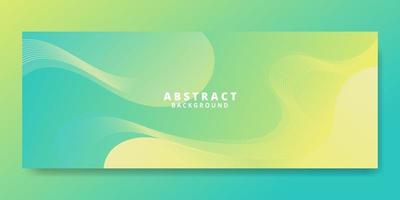 Abstract Green Fluid Wave Banner Template vector