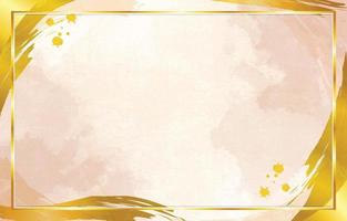 Beige Watercolor Background with Gold Accent vector