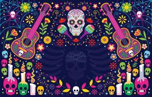 Dia De Los Muertos Background Concept vector