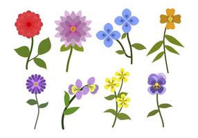 Flat Flower Vectors