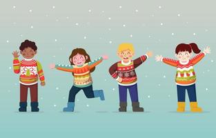 Kids Celebration Christmas vector