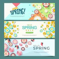 Spring Banner Collection vector