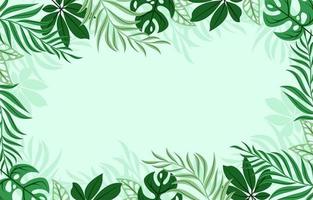 Tropical Green Leaves Background vector