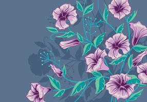 Vector Background with Purple Flowers